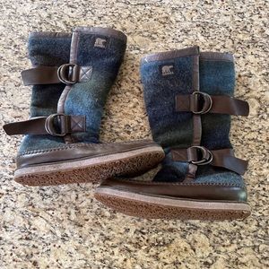 SOREL Chipahko Hawk Blue Wool Blanket Boots Women's Size US 10 NL1879-248